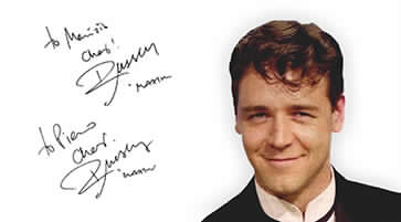 <b>RUSSELL CROWE</b><br>Oscar Winning Actor